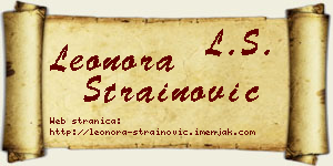 Leonora Strainović vizit kartica